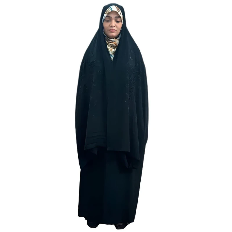 چادر قجری حجاب رسان مدل گلدوزی ابریشم حجاب کره
