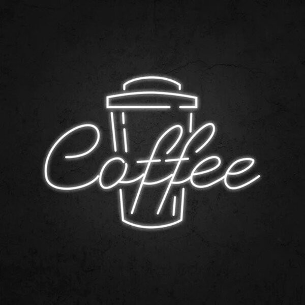 چراغ دیواری مدل نئون فلکسی طرح قهوه coffe