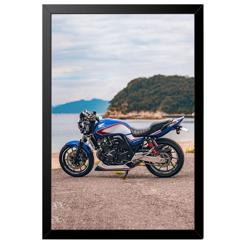 تابلو بکلیت طرح موتور سنگین هوندا HONDA CB400SF مدل B-po1941 فریم مشکی