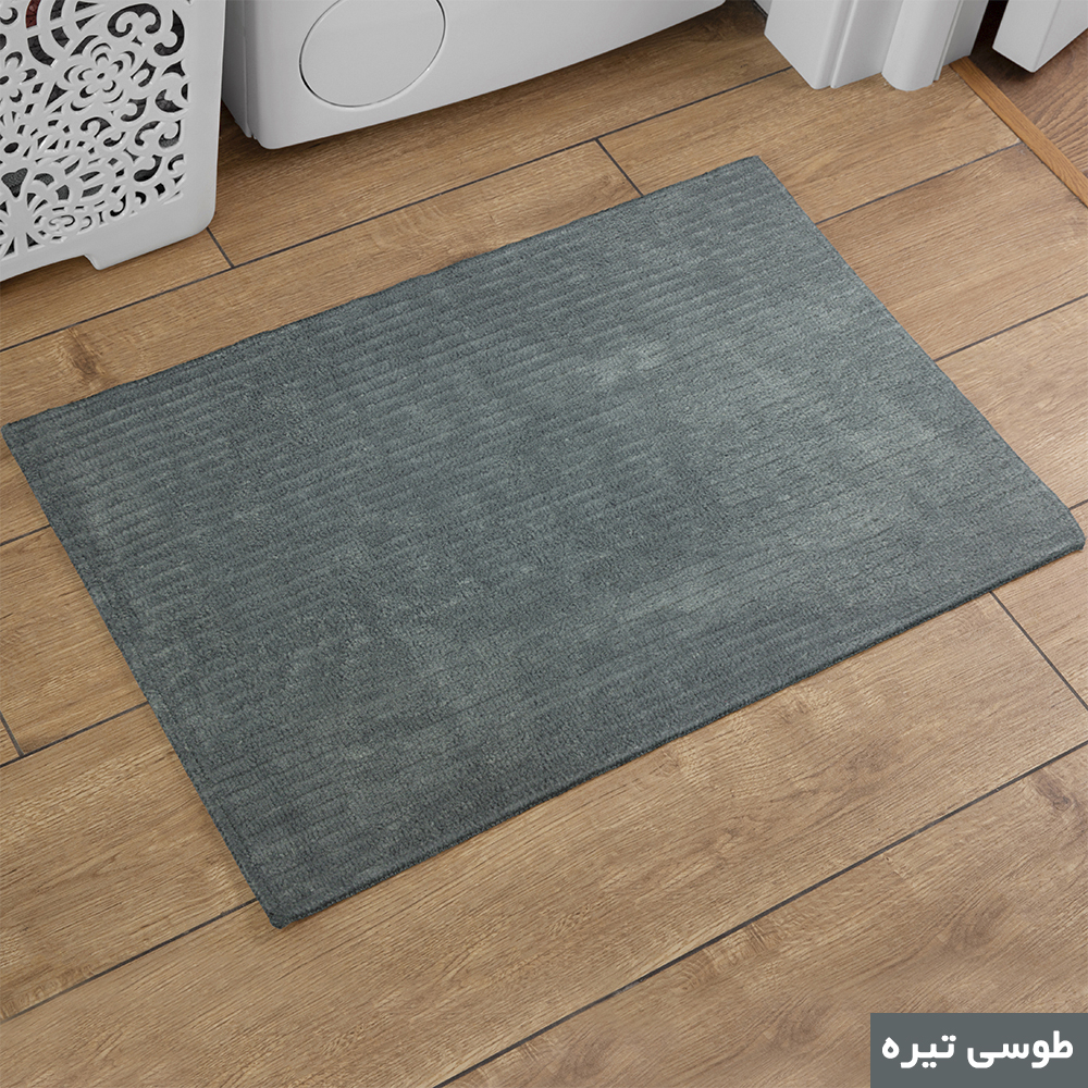 پادری شاران هوم مدل اسفنج دار طرح مخمل راه راه فانتزی سایز 50×80 سانتی متر