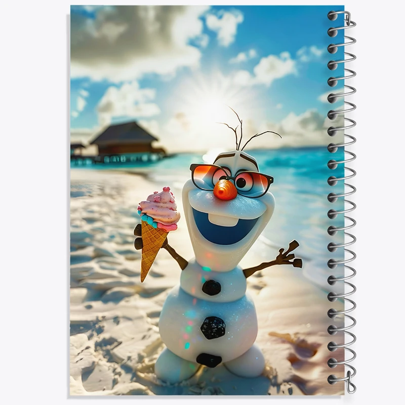 دفتر مشق 100 برگ خندالو طرح فروزن (Frozen) کد F5899