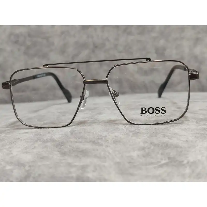 فریم عینک طبی مدل خلبانی بدنه فلزی دسته فنری کد 0383