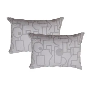 رو بالشی مدل گلدار طرح هندسی مجموعه 2 عددی