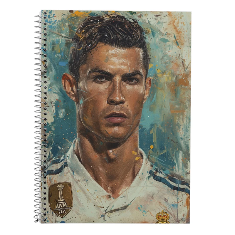 دفتر زبان 50 برگ مدوپد مدل سه خط طرح رونالدو ronaldo کد DF13472