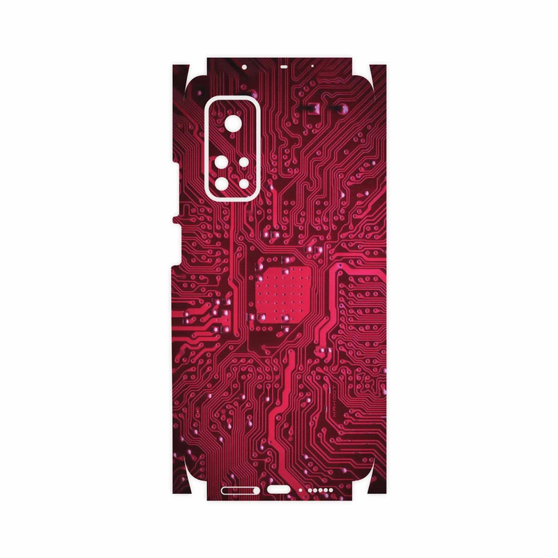 برچسب پوششی ماهوت مدل Red-Printed-Circuit-Board-FullSkin مناسب برای گوشی موبایل شیائومی Mi 10T Pro 5G