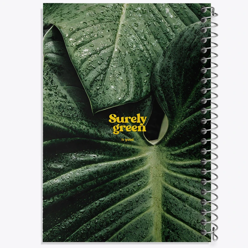 دفتر مشق 100 برگ خندالو طرح Surely Green Is Good کد F5659