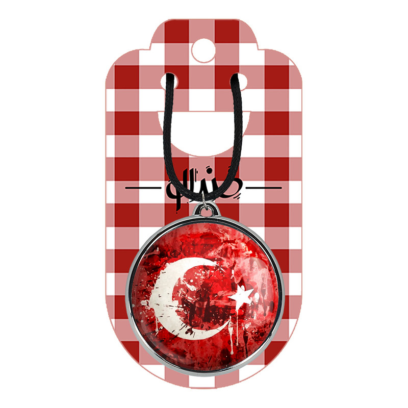 گردنبند خندالو مدل پرچم ترکیه کد 2061220610 گردنبند خندالو مدل پرچم ترکیه کد 2061220610