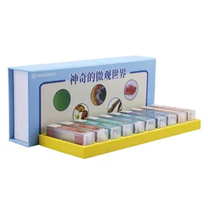 اسلاید میکروسکوپ برسر مدل نمونه‌ آماده بسته 50 عددی