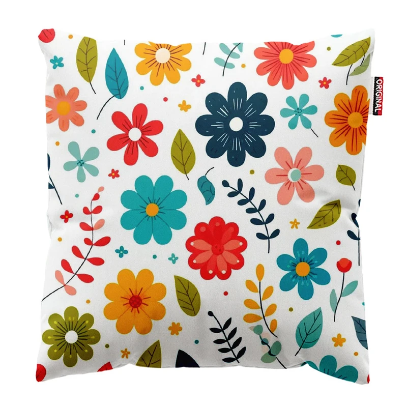 کوسن پاد آفرین طرح گل کد 1594 سایز 30*30 سانتی متر