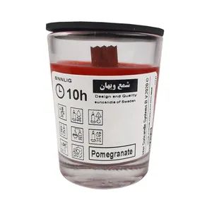 شمع لیوانی ویهان مدل سویا وکس رایحه انار