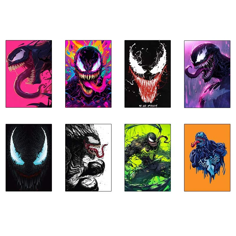 پوستر کارنيکا طرح ونوم Venom کد 99052 مجموعه 8 عددی
