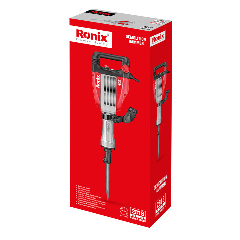 چکش تخریب رونیکس مدل 18 کیلوگرمی تاپ لاین 2818 چکش تخریب رونیکس مدل 18 کیلوگرمی تاپ لاین 2818
