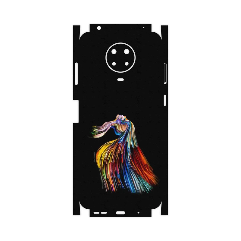 برچسب پوششی ماهوت مدل Rainbow Hair Digital Art-FullSkin مناسب برای گوشی موبایل نوکیا G20