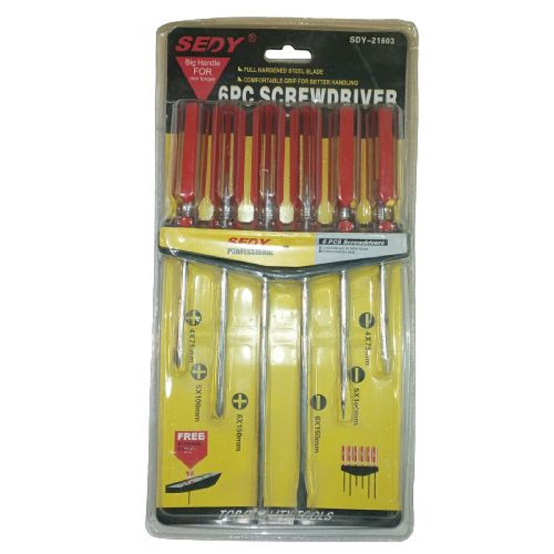 پیچ گوشتی سیدی  کد 21603 بسته 6 عددی