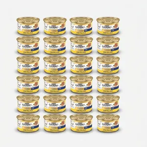 کنسرو گربه گورمت مدل سفارش ترکیه با طعم گوشت مرغ بسته 24 عددی
