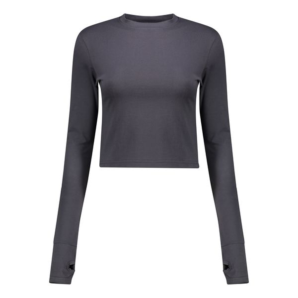 کراپ‌ تی‌شرت آستین بلند زنانه ایزی دو مدل 1128