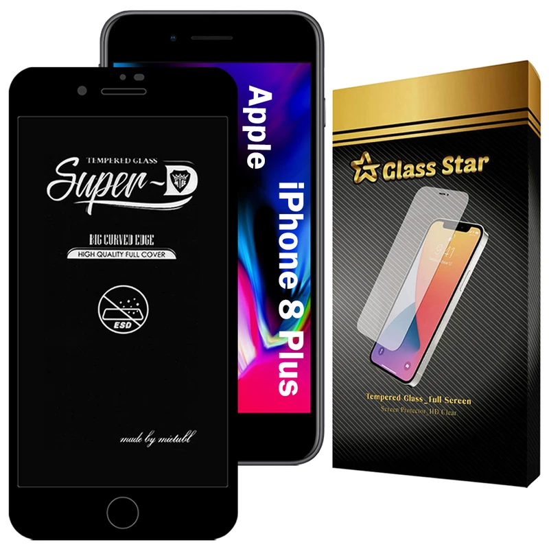 محافظ صفحه نمایش گلس استار مدل SUPERDNS مناسب برای گوشی موبایل اپل iPhone 8 Plus 