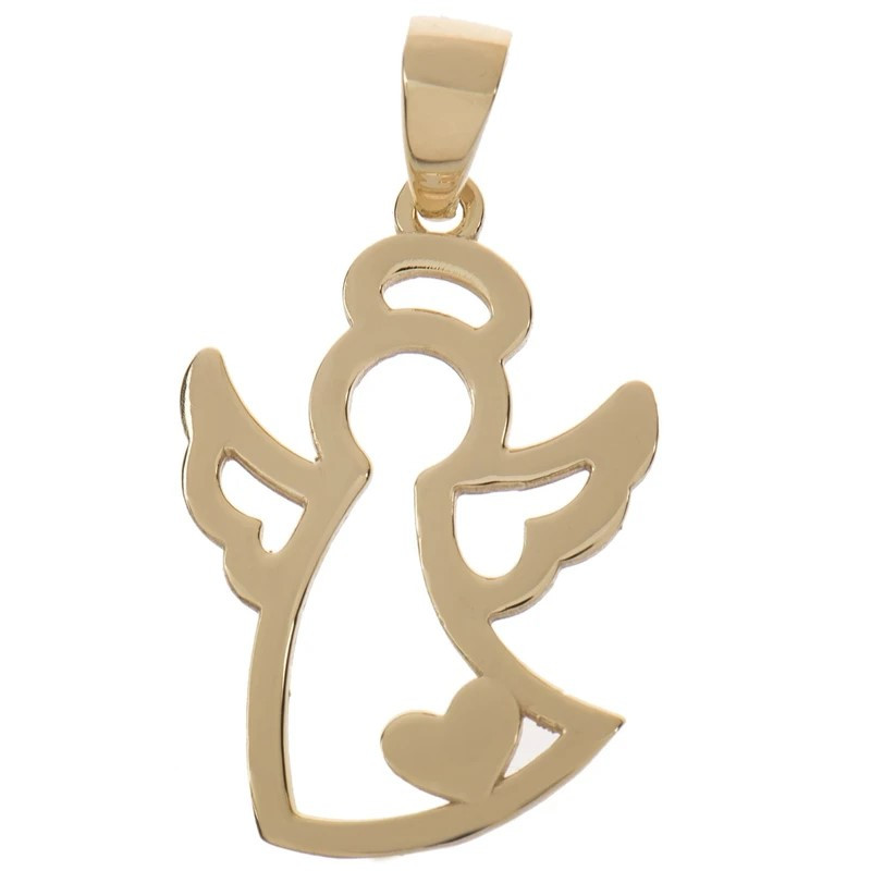 آویز گردنبند طلا 18 عیار زنانه نیکان گلد مدل فرشتهM25