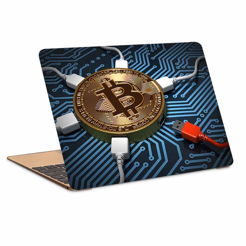 استیکر لپ تاپ طرح bitcoinکد p-1112مناسب برای لپ تاپ 15.6 اینچ