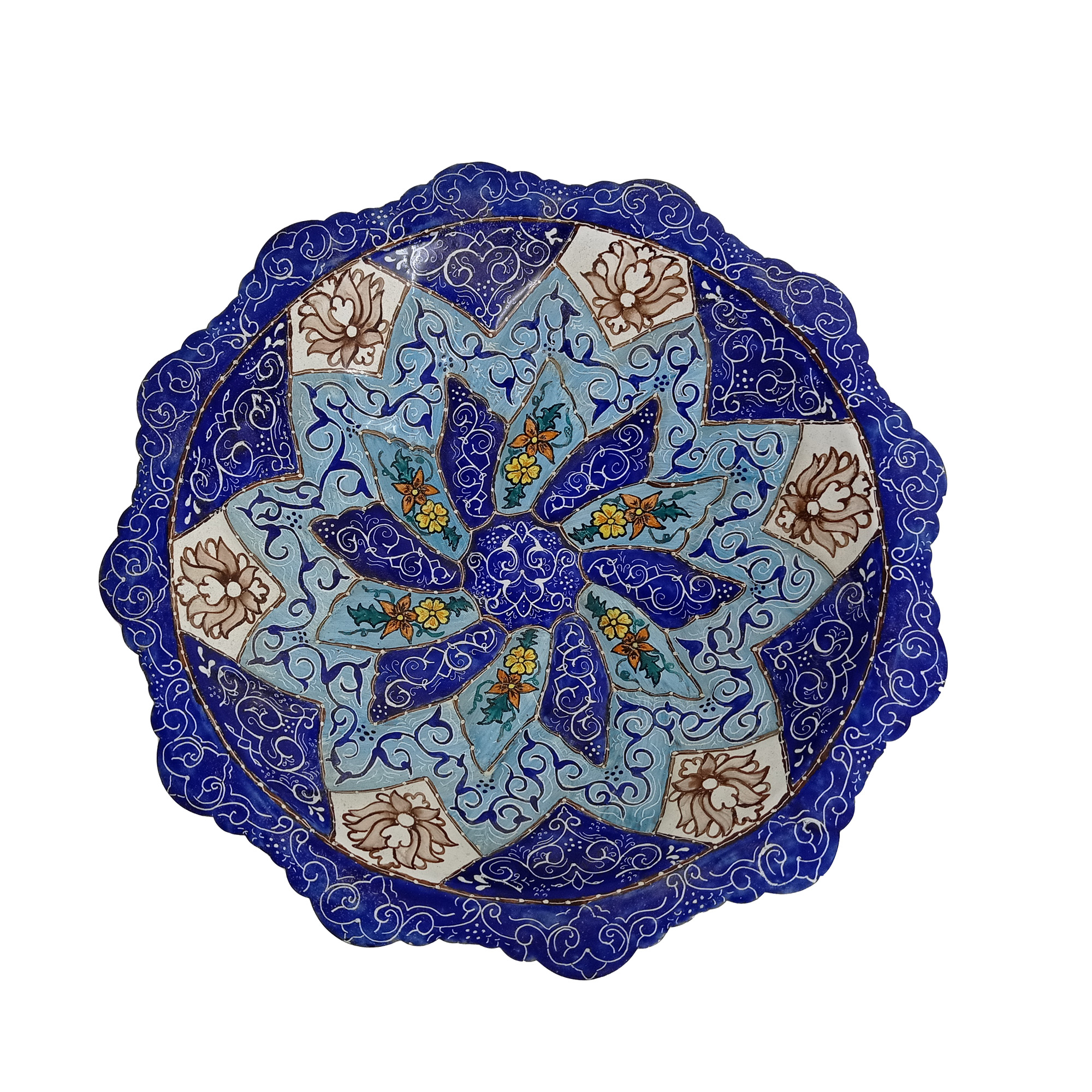 شکلات خوری مینا کاری طرح پروانه کد 20