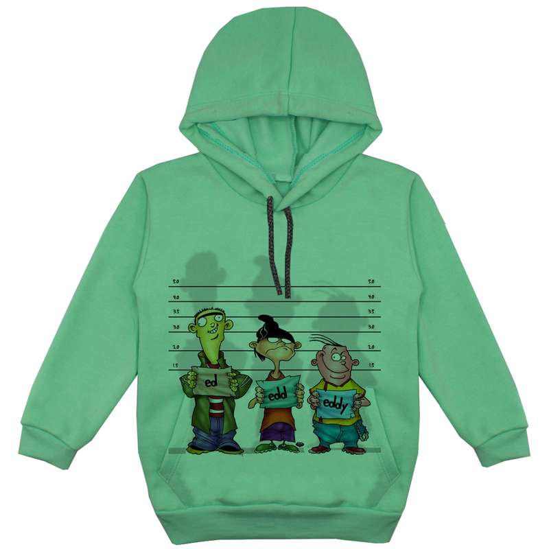 هودی پسرانه مدل دزد F68 رنگ سبز