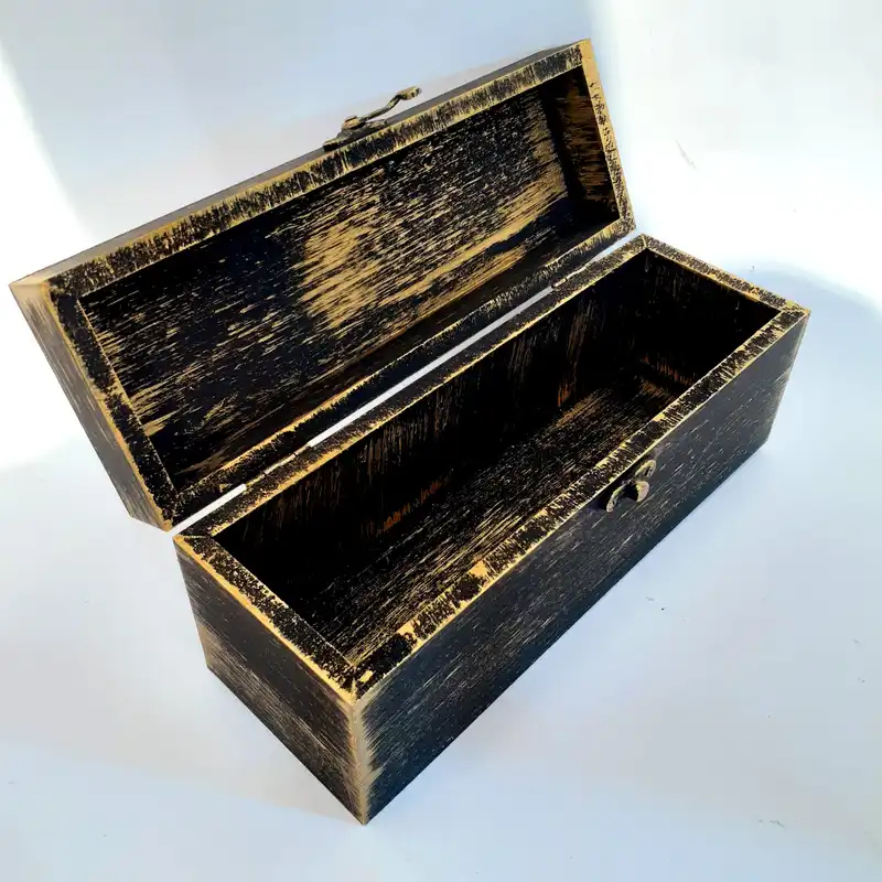 جعبه هدیه چوبی مدل فانتزی طرح نوشته کد WB92