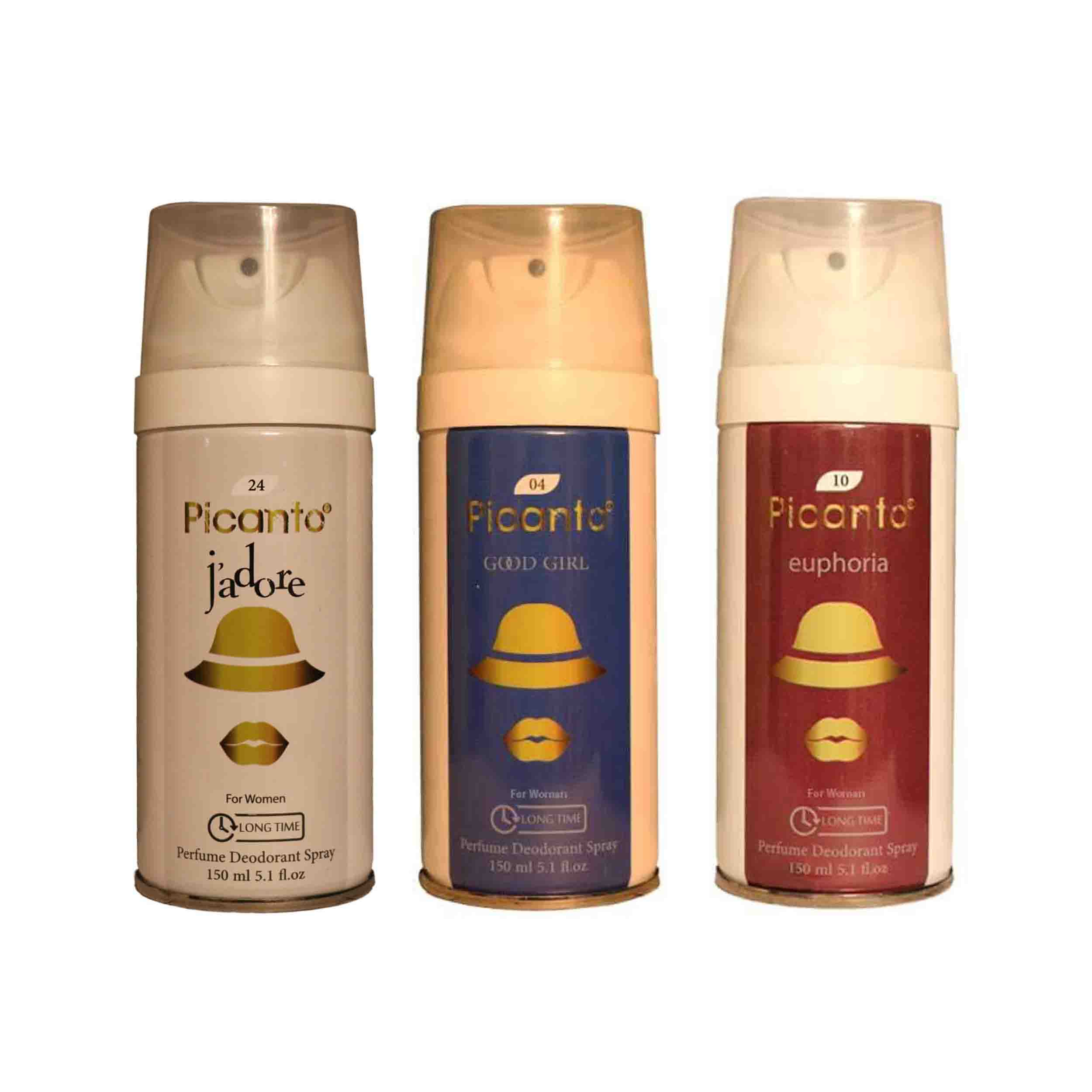 اسپری خوشبو کننده بدن زنانه پیکانتو مدل pw30 حجم 150 میلی لیتر مجموعه 3 عددی