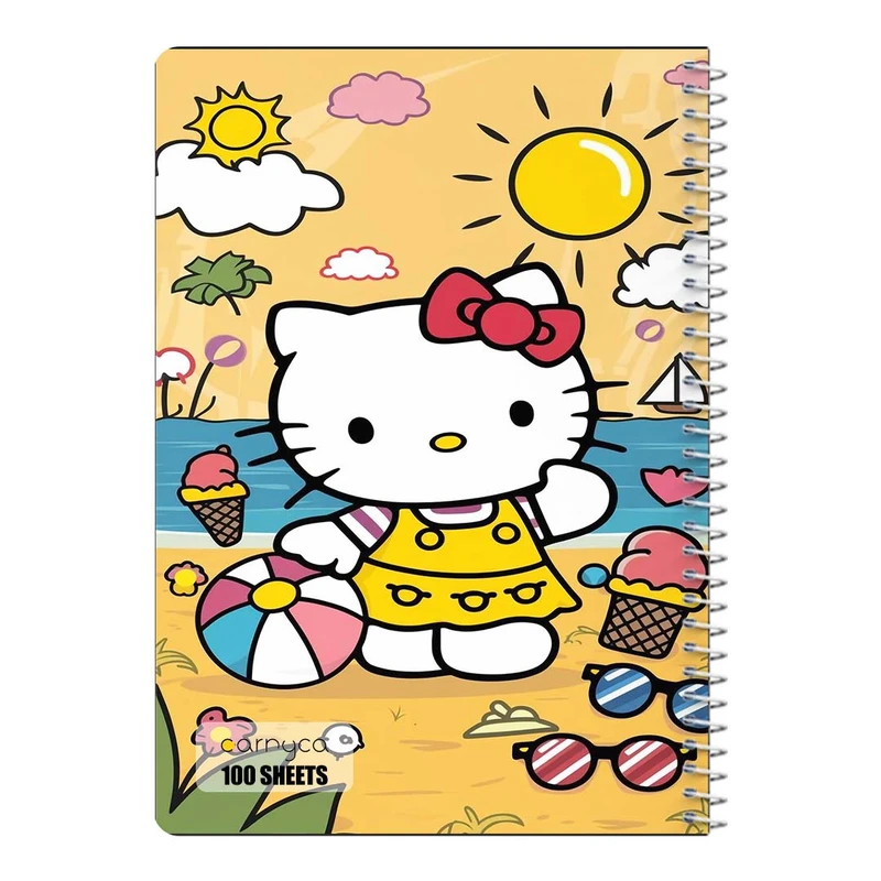 دفتر مشق 100 برگ سیمی کارنیکا طرح هلو کیتی hello kitty کد 89941