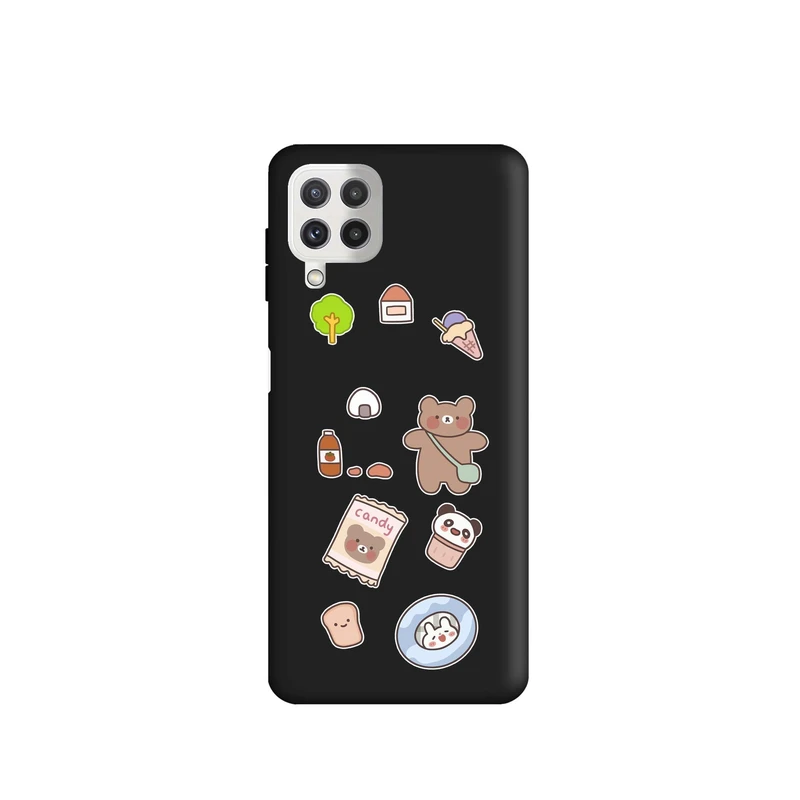 کاور طرح خرس شکلاتی کد m569 مناسب برای گوشی موبایل سامسونگ Galaxy A22 4G / M32