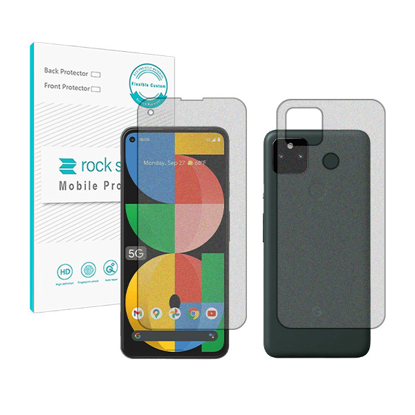 محافظ صفحه نمایش مات راک اسپیس مدل HyMTT مناسب برای گوشی موبایل گوگل Pixel 5a 5G به همراه محافظ پشت گوشی