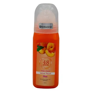 رول دئودورانت پینک ویژوآل مدل Velvet-Peach حجم 120 میلی‌لیتر