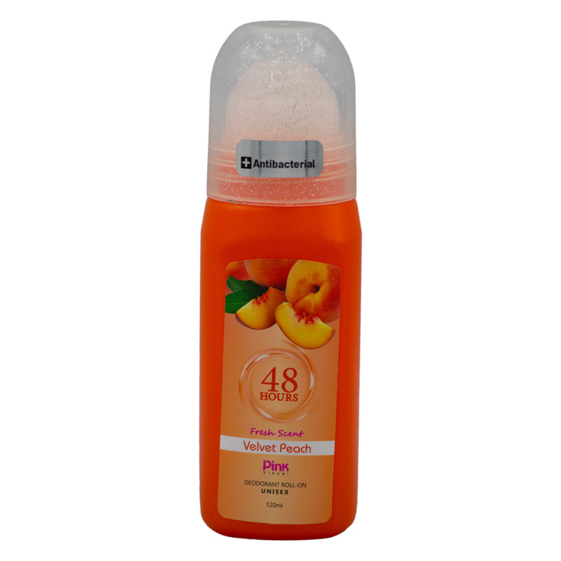 رول دئودورانت پینک ویژوآل مدل Velvet-Peach حجم 120 میلی لیتر