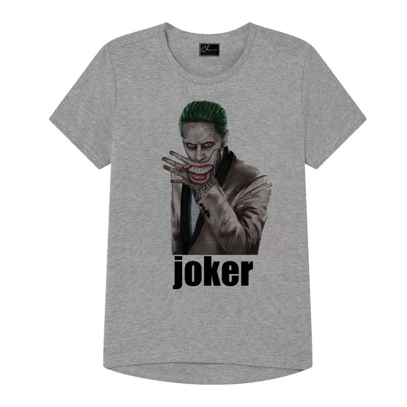 تی شرت پسرانه مدل JOKER کد J48 رنگ طوسی