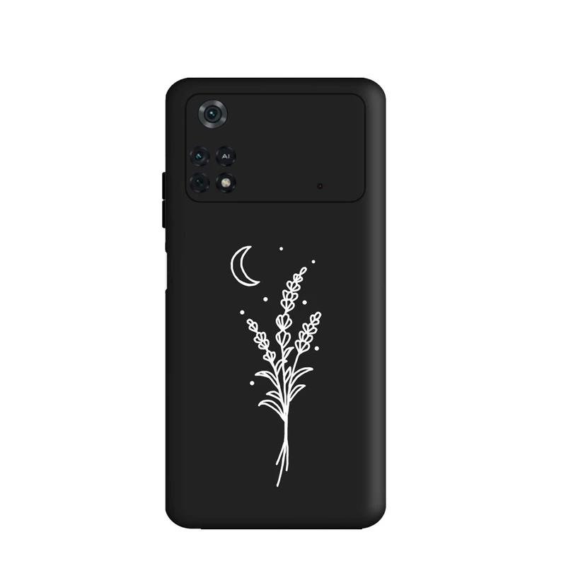 کاور قاب گارد طرح گل و ماه کد s8840 مناسب برای گوشی موبایل شیائومی Poco M4 Pro 4G