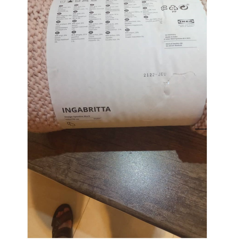 شال مبل وتخت ایکیا مدل INGABRITTA سایز 130x170 سانتی متر شال مبل وتخت ایکیا مدل INGABRITTA سایز 130x170 سانتی متر