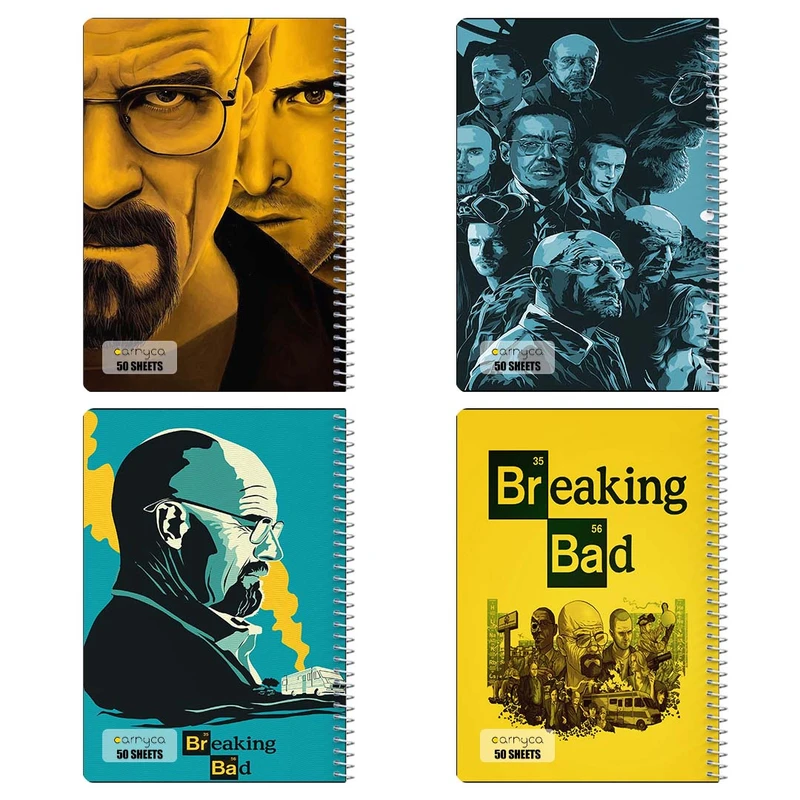 دفتر نقاشي 50 برگ کارنيکا طرح بریکینگ بد Breaking Bad کد 78485 مجموعه 4 عددی