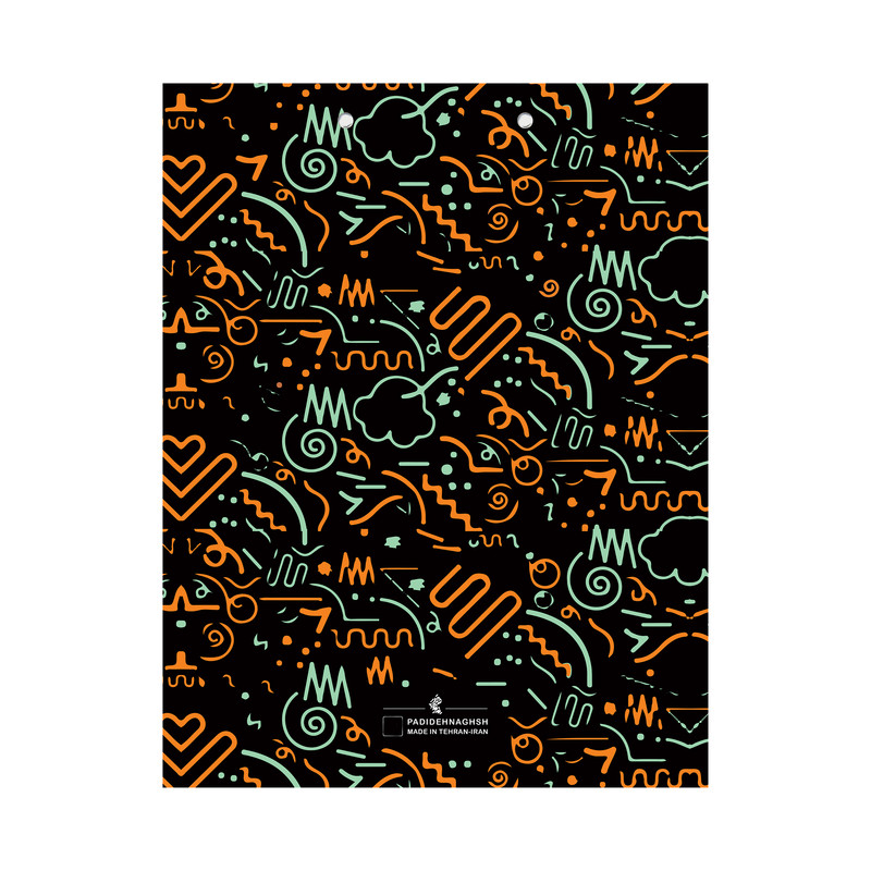 دفتر کلاسوری پدیده نقش مدل 26 حلقه مدرن کد 001 به همراه تخته شاسی