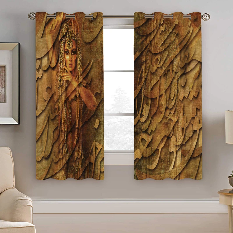 پرده نیروانا طرح چهره کلاسیک مدل مخمل کد 5157 سایز 140×200 سانتی متر