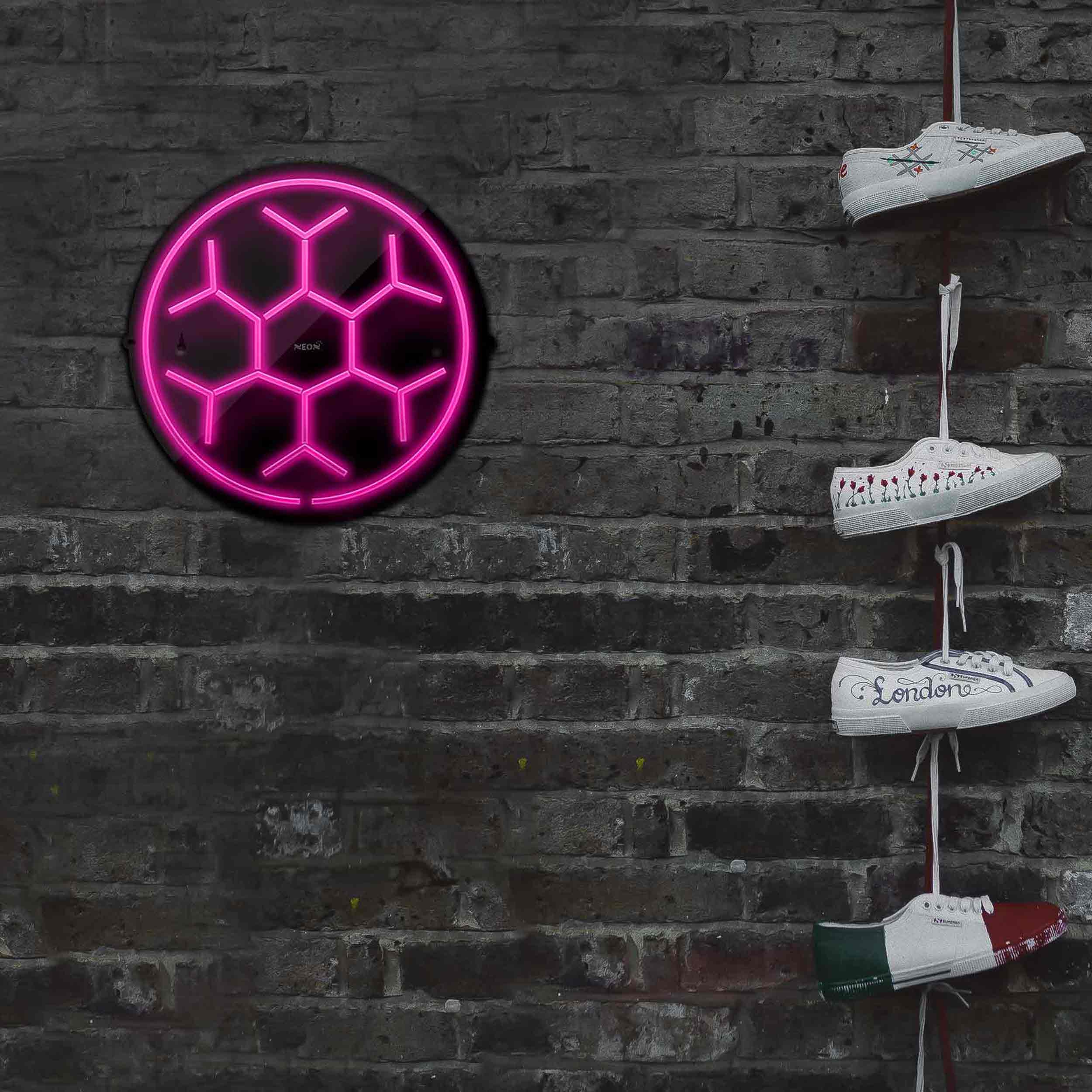 چراغ دیواری نئون دیزاین مدل Soccer-Ball-BL_PN