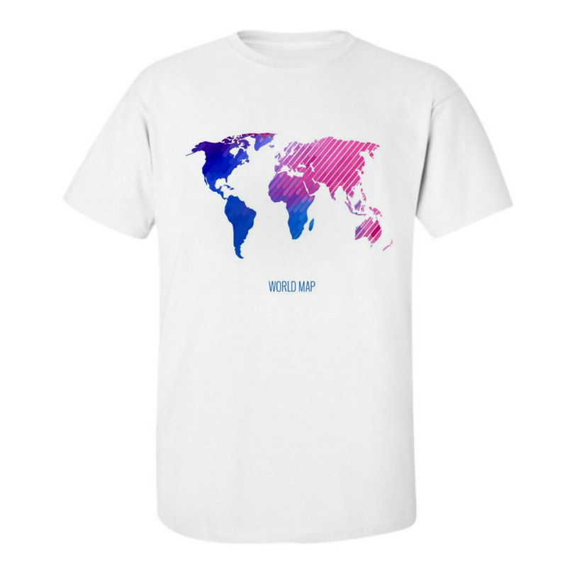 تیشرت آستین کوتاه مردانه مدل World map