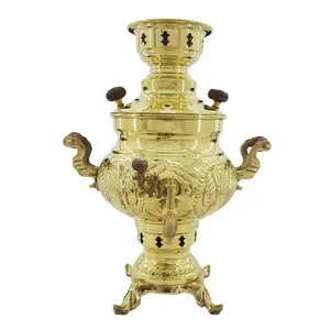  سماور ذغالی برنجی مدل عدسی کد bst-205