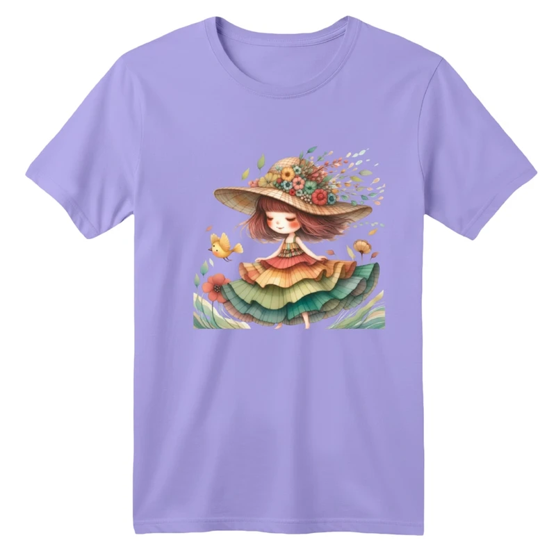 تی شرت آستین کوتاه بچگانه مدل دخترک کد 5