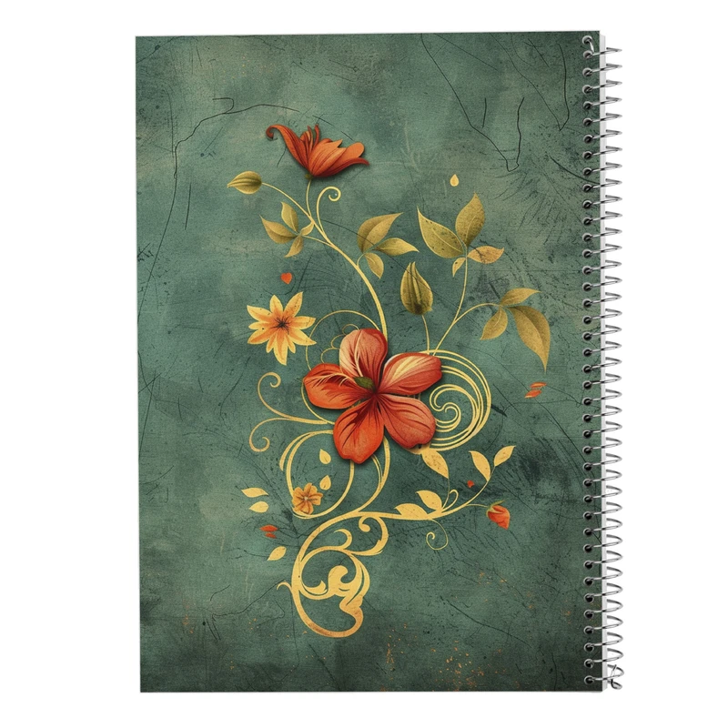 دفتر مشق 50 برگ مدوپد مدل گل کد DF13332