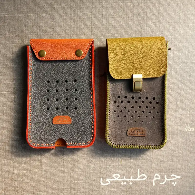 کیف گردنی چرم دانوب مدل:D.L.087 مجموعه دو عددی