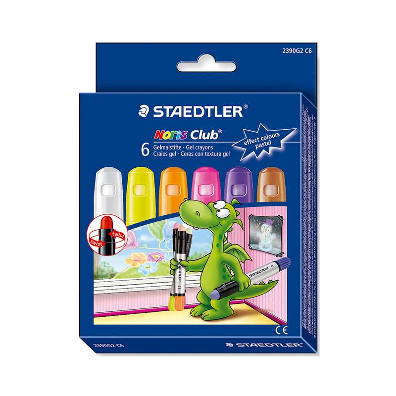 مداد شمعی 6 رنگ استدلر مدل norıs club gel crayon مداد شمعی 6 رنگ استدلر مدل norıs club gel crayon