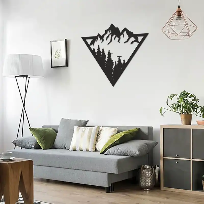 استیکر چوبی طرح کوه