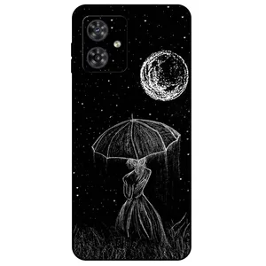 Megafone Girl and Moon 1369 Cover For Motorola Moto G54 5G