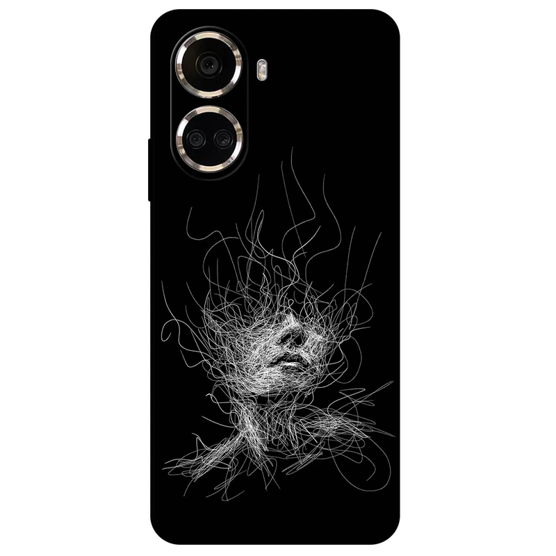 کاور مگافون طرح اسکچ صورت مدل 7423 مناسب برای گوشی موبایل هوآوی Nova 10 SE