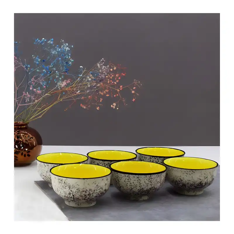 کاسه سرامیکی مدل مرمری بسته 6 عددی