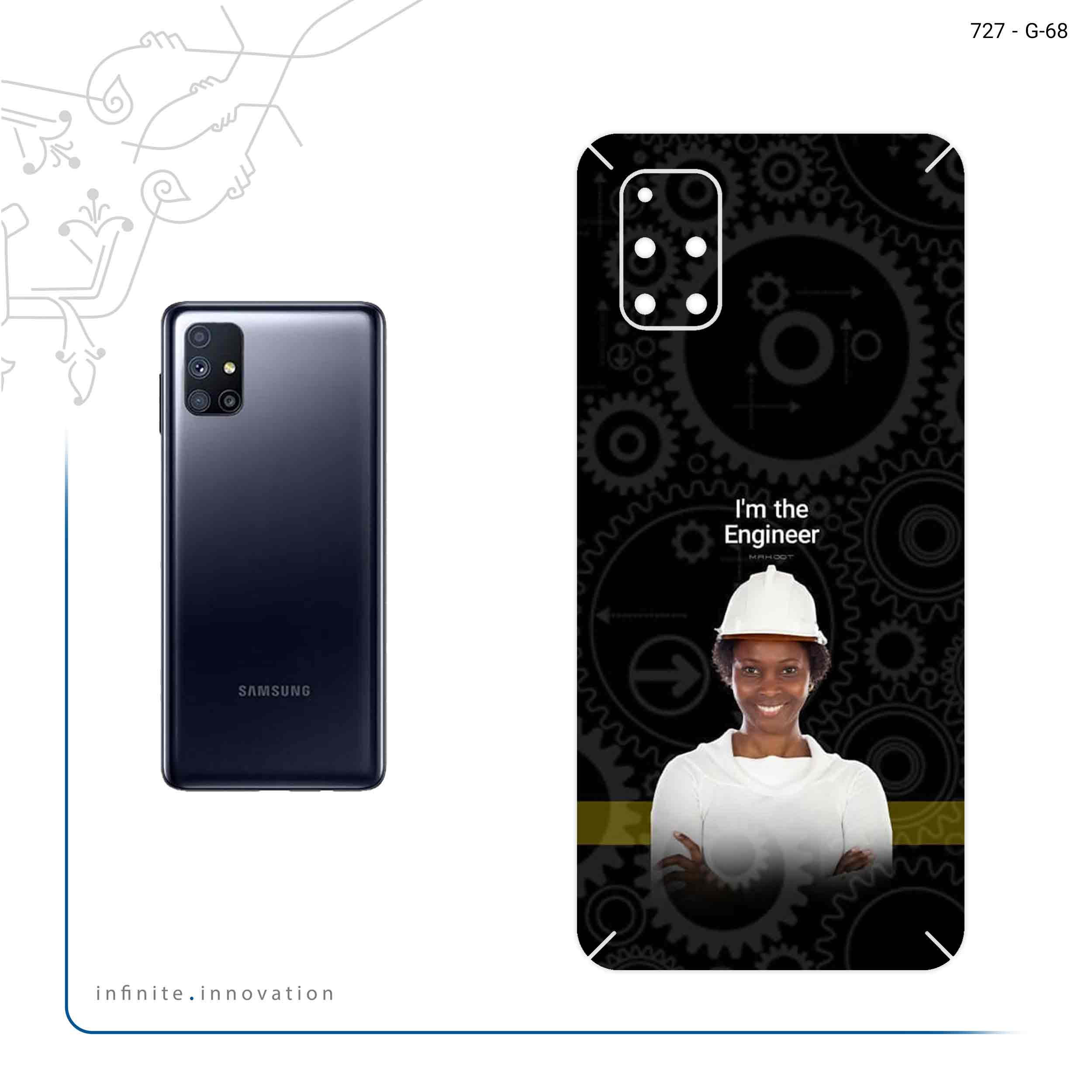 برچسب پوششی ماهوت مدل Engineer مناسب برای گوشی موبایل سامسونگ Galaxy M51